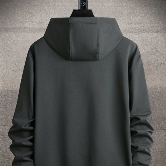 Dark Grey Mens Hoodie - Picture 3 of 7